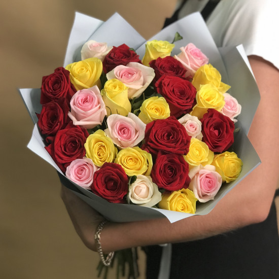 Букеты из роз Букет из 31 розы (80 см)